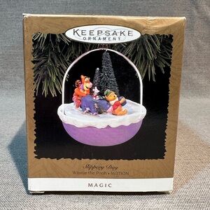 Winnie the Pooh Vintage Hallmark Christmas Ornament - Disney Slippery Day